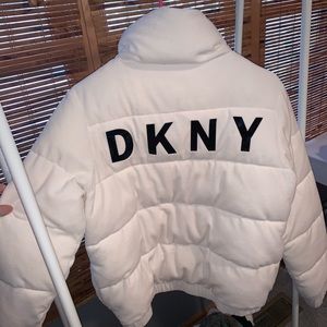 dkny velour puffer jacket